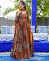 Maxy Printed Long Designer Gown With Dupatta Catalog
